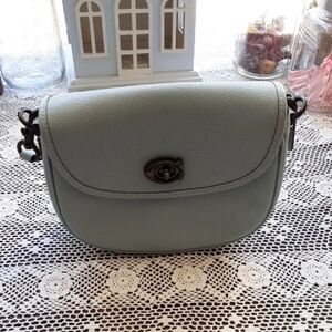 Coach Blue Leather Shoulder Bag